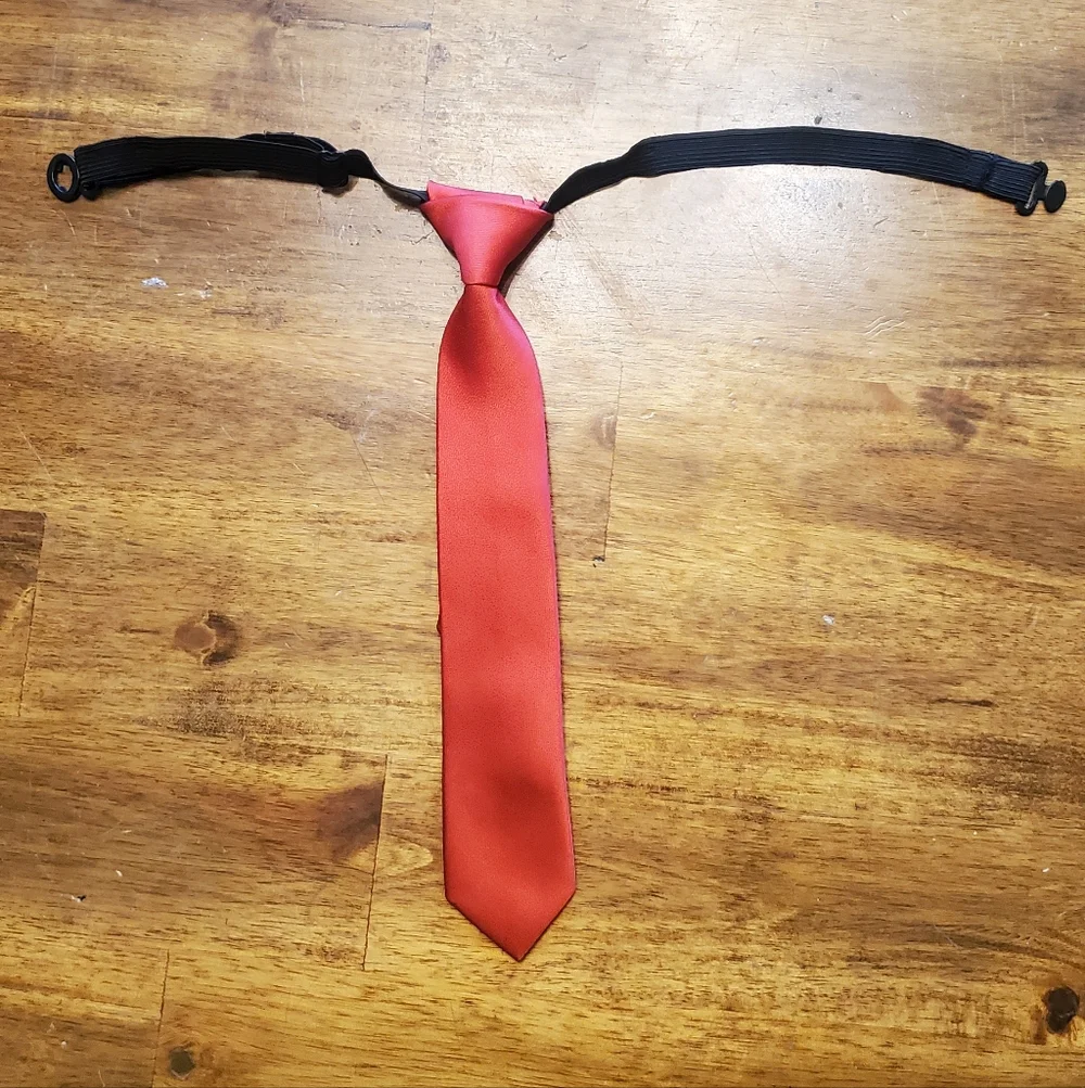 H&M Boys Red Tie With Adjustable Strap